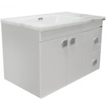 Тумба с раковиной белый глянец 90 см Comforty Аликанте 00003132621