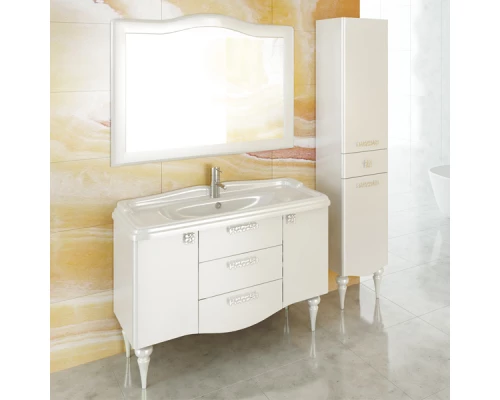 Зеркало 120x90 см белый глянец Comforty Монако 00003132225