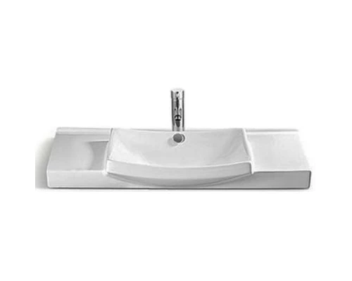 Тумба с раковиной белый глянец/сосна лоредо 90 см Comforty Киото 00003126707