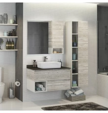 Тумба с раковиной дуб белый 90 см Comforty Прага 00004136270