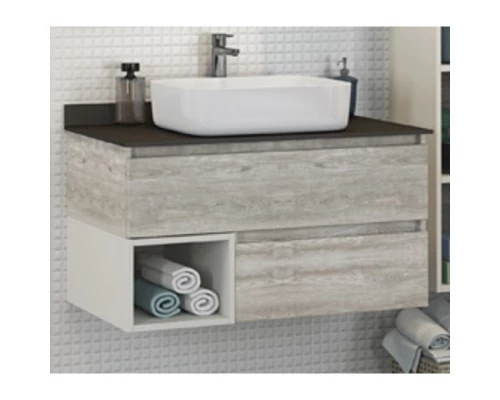 Тумба с раковиной дуб белый 90 см Comforty Прага 00004136270