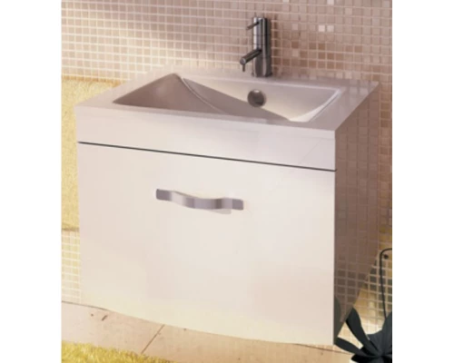 Тумба с раковиной белый глянец 75 см Comforty Лаура 00003120097