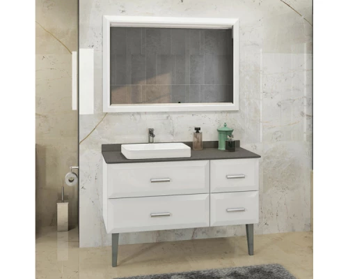 Тумба с раковиной белый глянец 120 см Comforty Империя 00004142359