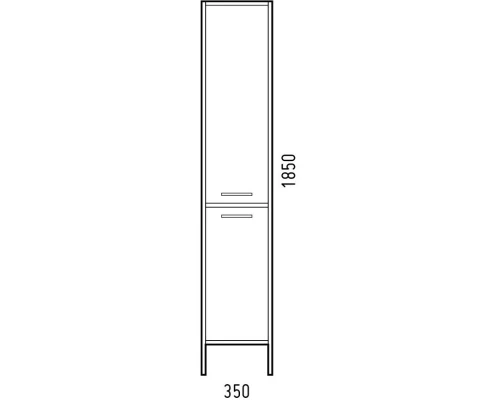 Пенал напольный антик/черный Corozo Айрон SD-00000387