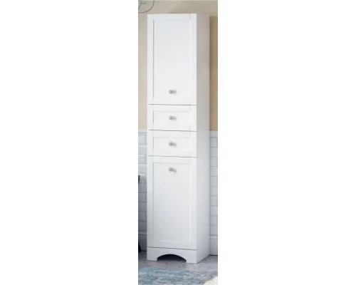 Пенал напольный белый матовый с бельевой корзиной Corozo Техас SD-00000340