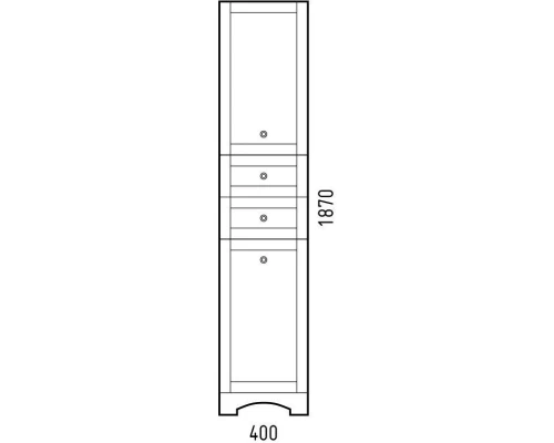 Пенал напольный белый матовый с бельевой корзиной Corozo Техас SD-00000340