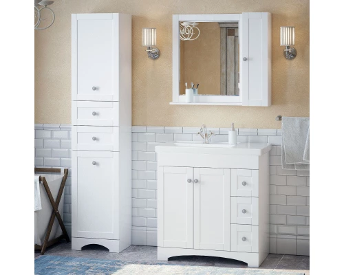 Шкаф одностворчатый белый матовый L/R Corozo Техас SD-00000328