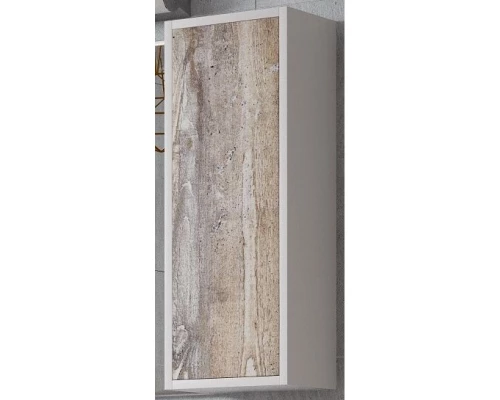Шкаф одностворчатый подвесной 25x65 см белый глянец/антик Corozo Гольф SD-00000364