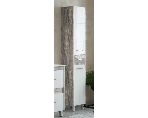 Пенал напольный белый глянец/антик Corozo Верона SD-00000369