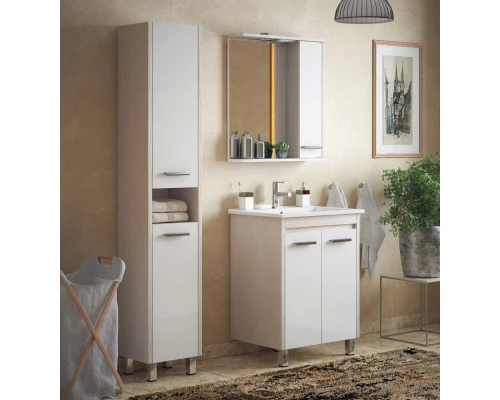 Зеркальный шкаф 75x74 см лайн Corozo Лорена SD-00000297