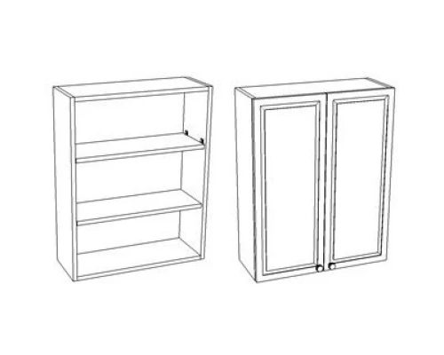 Шкаф двустворчатый подвесной 55x70 см белый глянец Corozo Классика SD-00000326