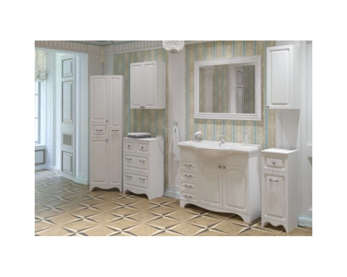 Пенал напольный белый глянец Corozo Классика SD-00000337