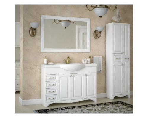 Пенал напольный белый глянец Corozo Классика SD-00000337