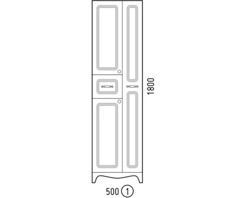 Пенал напольный белый глянец Corozo Классика SD-00000337