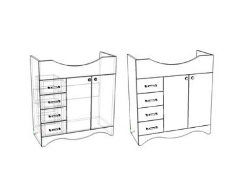 Тумба белый глянец 76 см Corozo Классика SD-00000351