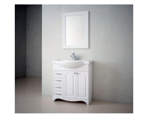 Зеркало 80x80 см белый глянец Corozo Классика SD-00000271