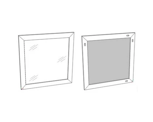 Зеркало 80x80 см белый глянец Corozo Классика SD-00000271