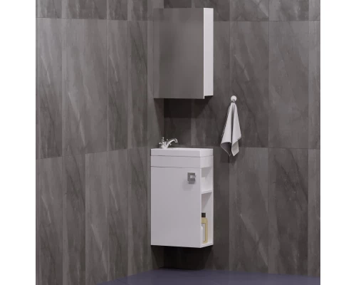 Зеркальный шкаф 40x65 см белый глянец Corozo Комо SD-00000290