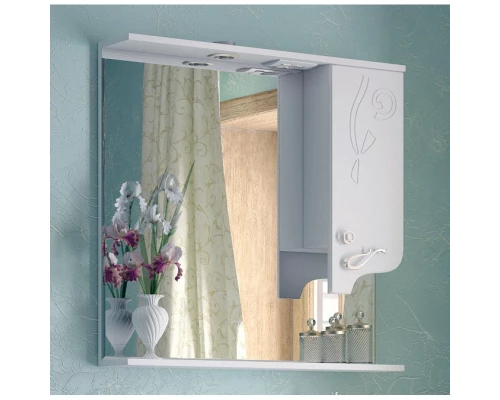 Зеркальный шкаф 85x81,6 см белый глянец Corozo Венеция SD-00000283