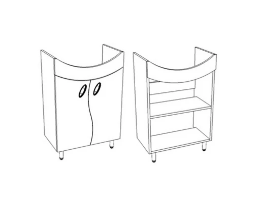 Тумба белый глянец 55 см Corozo Наина SD-00000320