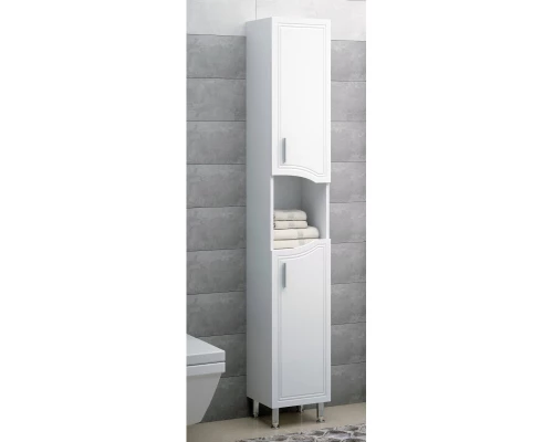 Пенал напольный белый глянец Corozo Креста SD-00000338