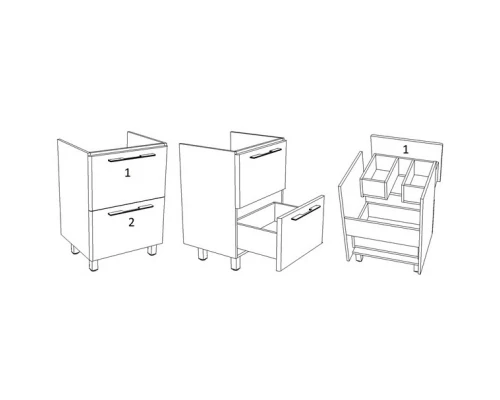 Тумба белый глянец 65 см Corozo Мирэль SD-00000359