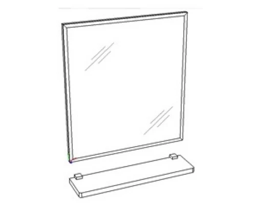 Зеркало 60x66 см белый глянец Corozo Мирэль SD-00000274