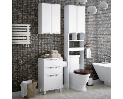 Тумба напольная белый глянец Corozo Монро SD-00000390