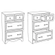 Комод белый глянец 55,5 см Corozo Классика SD-00000329
