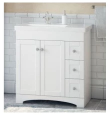 Тумба с раковиной белый матовый 81 см Corozo Техас SETSD-00000323/SD-00000334