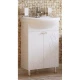 Тумба с раковиной белый глянец 55,5 см Corozo Орфей SETSD-00000360/SD-00000065