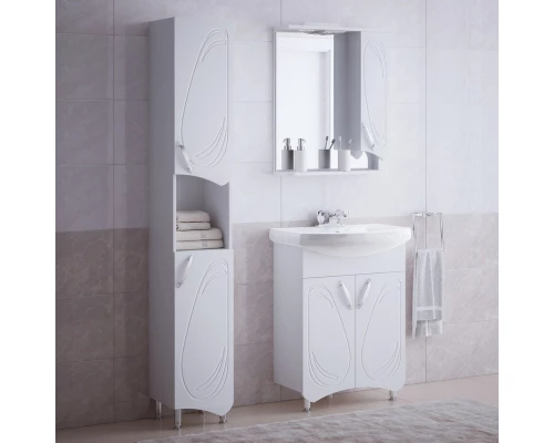 Тумба с раковиной белый глянец 61,5 см Corozo Кентис SETSD-00000314/SD-00000396