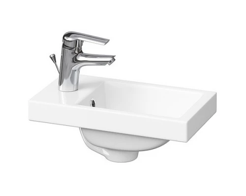 Тумба с раковиной белый глянец/белый матовый 40,5 см Corozo Комо SET/SD-00000317/UM-COM40/1