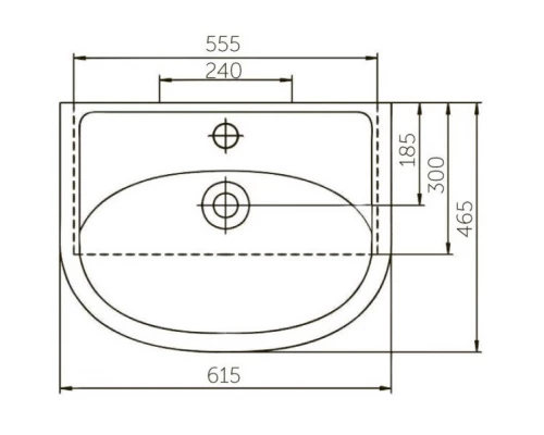 Тумба с раковиной белый глянец 61,5 см Corozo Кентис SETSD-00000314/SD-00000396