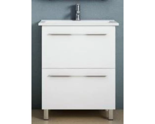 Тумба с раковиной белый глянец 71 см Corozo Мирэль SETSD-00000359/SD-00000379
