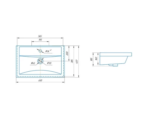 Тумба с раковиной белый глянец 61 см Corozo Мирэль SETSD-00000358/SD-00000380
