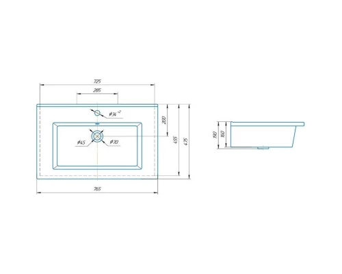 Тумба с раковиной белый глянец/антик 76,5 см Corozo Лорена SETSD-00000355/SD-00000382