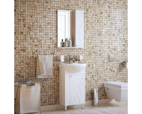 Тумба с раковиной белый глянец 46 см Corozo Орфей SETSD-00000384/SD-00000088