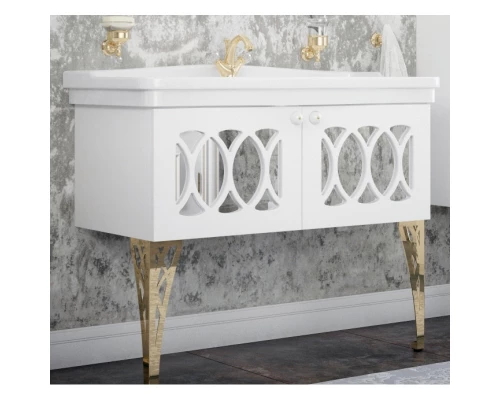 Тумба с раковиной белый матовый 106,5 см Corozo Таормина SETSD-00000322/SD-00000394