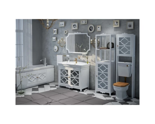 Тумба с раковиной белый матовый 106,5 см Corozo Манойр SETSD-00000357/SD-00000394