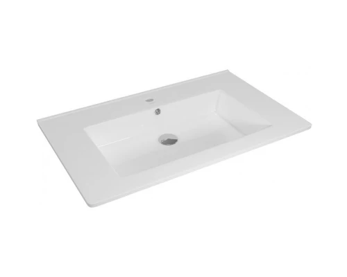 Тумба с раковиной белый глянец/лайн 76,5 см Corozo Лорена SETSD-00000356/SD-00000382