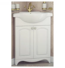 Тумба с раковиной белый глянец 65 см Corozo Лорена SETSD-00000316/SD-00000377