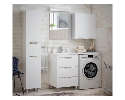 Пенал напольный белый глянец L/R Corozo Алиот SD-00000598