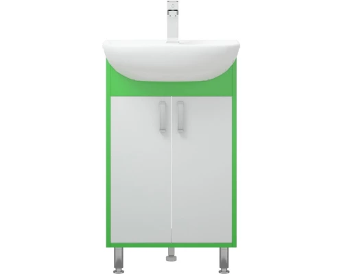 Тумба белый глянец/зеленый глянец 48 см Corozo Спектр SD-00000684