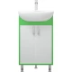Тумба белый глянец/зеленый глянец 48 см Corozo Спектр SD-00000684