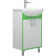 Тумба белый глянец/зеленый глянец 48 см Corozo Спектр SD-00000684