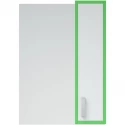 Зеркальный шкаф 50x70 см белый глянец/зеленый глянец R Corozo Спектр SD-00000685 Зеркальный шкаф 50x70 см белый глянец/зеленый глянец R Corozo Спектр SD-00000685