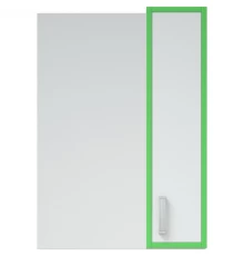 Зеркальный шкаф 50x70 см белый глянец/зеленый глянец R Corozo Спектр SD-00000685