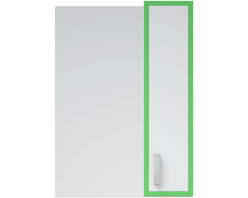 Зеркальный шкаф 50x70 см белый глянец/зеленый глянец R Corozo Спектр SD-00000685