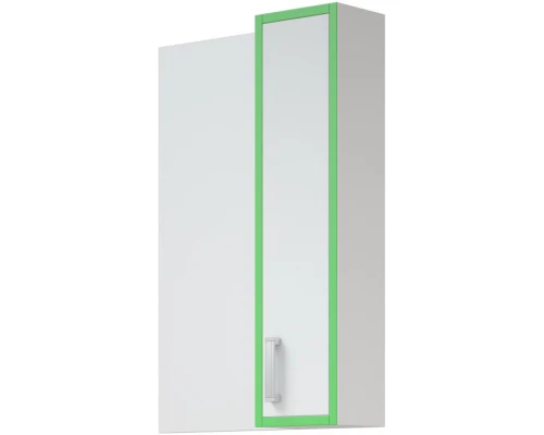 Зеркальный шкаф 50x70 см белый глянец/зеленый глянец R Corozo Спектр SD-00000685